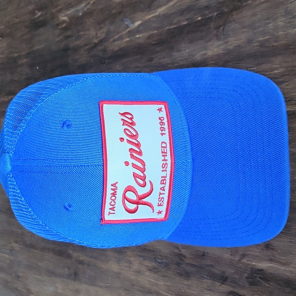 Tacoma Rainiers Baseball Cap Trucker Hat Mesh Blue Established 1995